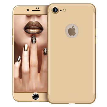 Husa telefon Apple Iphone 7 Plus ofera protectie Subtire 3in1 Lux Design Gold + Folie Sticla elefant.ro imagine noua 2022