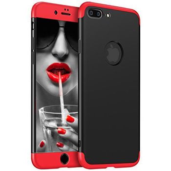 Husa telefon Apple Iphone 7 Plus ofera protectie Subtire 3in1 Lux Design Red-Black elefant.ro imagine noua 2022