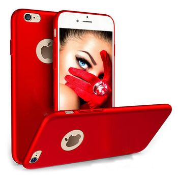 Husa telefon iphone 8 plus ofera protectie ultrasubtire - silk red matte