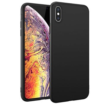Husa telefon apple iphone xs, ofera protectie silicon ultrasubtire lux black matte
