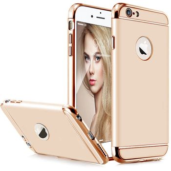 Husa telefon iphone 6/6s plus ofera protectie 3in1 ultrasubtire - gold
