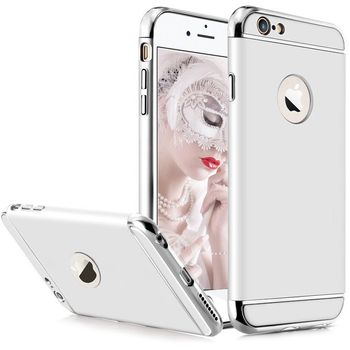 Husa telefon iphone 6 / 6s ofera protectie 3in1 ultrasubtire - silver matte