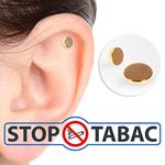 Set 2 Bucati Magneti ajutor in Renuntarea la Fumat, Acupresura cu Magneti anti Fumat, Renunta la Fumat usor, Aurii, TotulPerfect fotografia produsului View 7 S