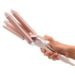 Ondulator Profesional Triplu Par 3 Tuburi 220 &deg;C, 50W, 21-30mm Grosime, Profesional Tourmaline Ceramic Rose Gold fotografia produsului View 9 S