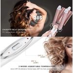 Ondulator Profesional Triplu Par 3 Tuburi 220 &deg;C, 50W, 21-30mm Grosime, Profesional Tourmaline Ceramic Rose Gold fotografia produsului View 2 S