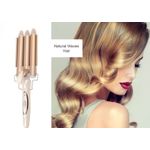 Ondulator Profesional Triplu Par 3 Tuburi 220 &deg;C, 50W, 21-30mm Grosime, Profesional Tourmaline Ceramic Rose Gold fotografia produsului View 11 S