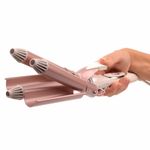 Ondulator Profesional Triplu Par 3 Tuburi 220 &deg;C, 50W, 21-30mm Grosime, Profesional Tourmaline Ceramic Rose Gold fotografia produsului View 7 S