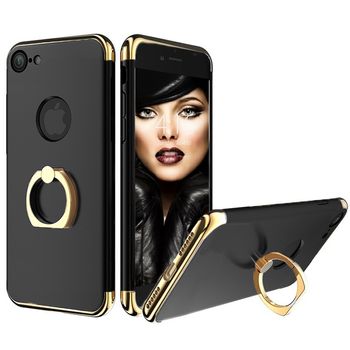 Husa telefon iphone 7 ofera protectie 3in1 ultrasubtire - lux black g ring