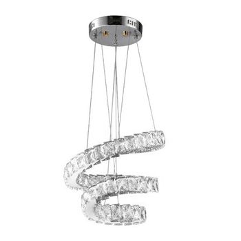 Candelabru modern loft, dormitor, sufragerie iluminat k9 crystals, 81w led-uri, spirala totulperfect