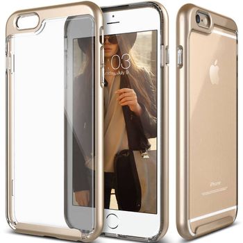 Husa telefon iphone 8 plus ofera protectie ultrasubtire - clear gold touch