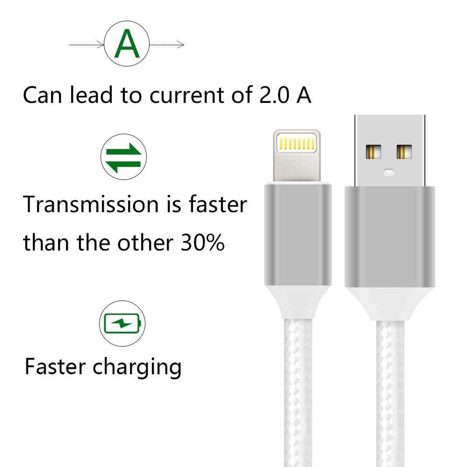 Cablu de Date / Alimentare Usb Lightning MFI 5/6/7/8 Plus, 10 Compatibil Apple Iphone, G 3M fotografia produsului View 2 L