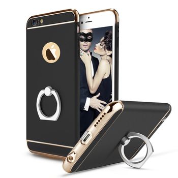 Husa telefon iphone 6/6s plus ofera protectie 3in1 ultrasubtire - black s ring