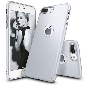 Husa telefon iphone 8 plus ofera protectie ultrasubtire -silk silver matte