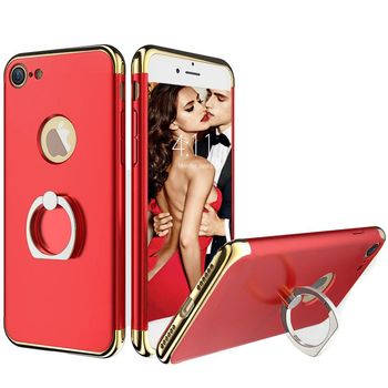 Husa telefon Iphone 7 Plus ofera protectie 3in1 Ultrasubtire Lux Red S Ring Case TotulPerfect Iphone imagine noua 2022