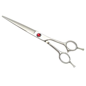 Foarfeca profesionla tuns dreapta cosmetica animale - caini, pisici - 7 inch red pearl