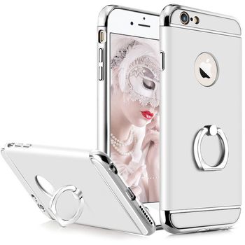 Husa telefon Iphone 6/6S Plus ofera protectie 3in1 Ultrasubtire – Silver S Ring Case TotulPerfect Iphone imagine noua 2022