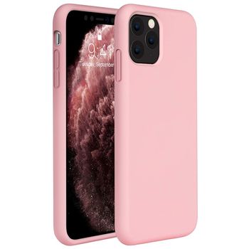 Husa telefon apple iphone 11 pro ofera protectie lux ultrasubtire soft silk peach
