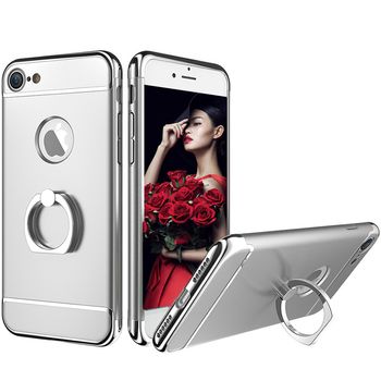 Husa telefon iphone 7 plus ofera protectie 3in1 ultrasubtire - deluxe silver ring