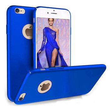 Husa telefon iphone 7 plus ofera protectie ultrasubtire - silk blue matte