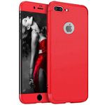 Husa telefon Iphone 8 Plus ofera protectie Completa 3in1 Ultrasubtire Lux Red Matte fotografia produsului
