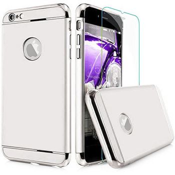 Set Complet Husa telefon Apple Iphone 6 Plus/6S Plus 3in1 Ultrasubtire Silver Matte+ Folie Sticla Case TotulPerfect Iphone imagine noua 2022