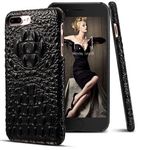 Husa telefon Piele Naturala Crocodil African Iphone 7 Plus Black fotografia produsului