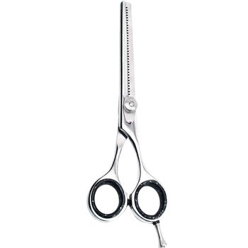 Foarfeca profesionla filat cosmetica animale - caini, pisici - 8 inch black glitter
