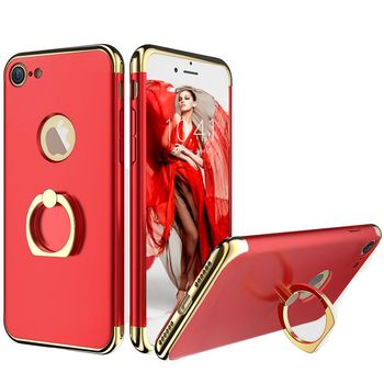 Husa telefon iphone 7 plus ofera protectie 3in1 ultrasubtire - lux red g ring
