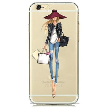 Husa telefon iphone 7 ofera protectie ultrasubtire - shopping lady