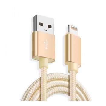 Cablu de date / alimentare usb lightning mfi 5/6/7/8/8 plus, x, xs, xr, xs max compatibil apple iphone, gold 3m