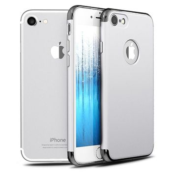 Husa telefon iphone 7 ofera protectie 3in1 ultrasubtire - grey silver