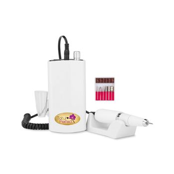 Freza unghii electrica profesionala 35.000rpm totulperfect portabila reincarcabila, fara fir alba