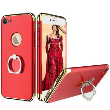 Husa telefon Iphone 7 ofera protectie 3in1 Ultrasubtire – Lux Red S Ring Case TotulPerfect Iphone imagine noua 2022