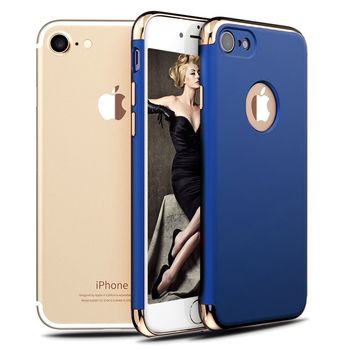 Husa telefon iphone 7 plus ofera protectie 3in1 ultrasubtire - imperial blue