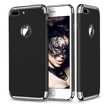 Husa telefon iphone 7 ofera protectie 3in1 ultrasubtire - luxury black s