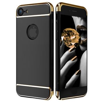 Husa telefon apple iphone 7 ofera protectie 3in1 ultrasubtire -deluxe black matte