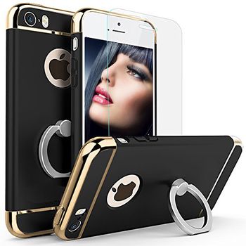 Husa telefon Iphone 6 Plus / 6S Plus offera protectie 360° 3in1 Ultrasubtire – Black S Ring + Folie Case TotulPerfect Iphone imagine noua 2022