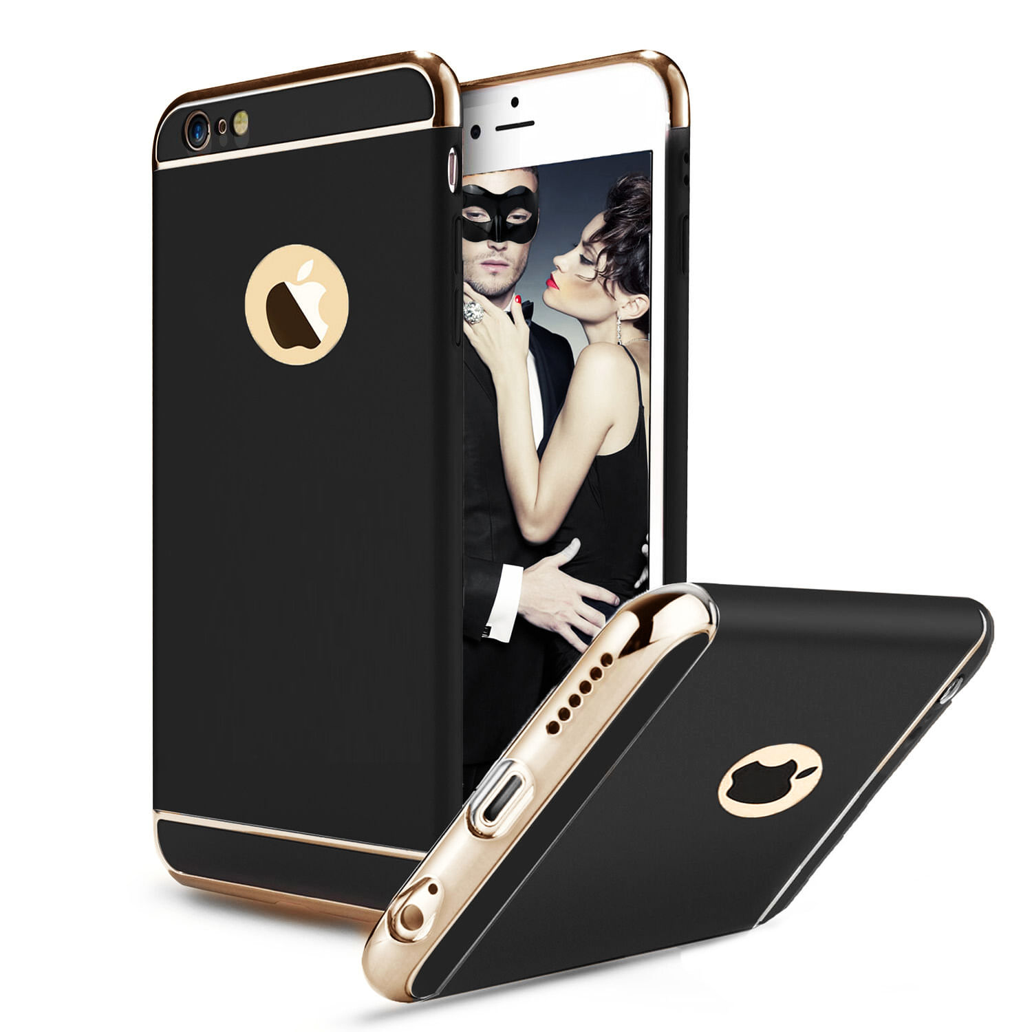 Carcasa telefon 3in1 Iphone 6 Plus /6S Plus protejeaza telefonul Ultra Subtire Black fotografia produsului