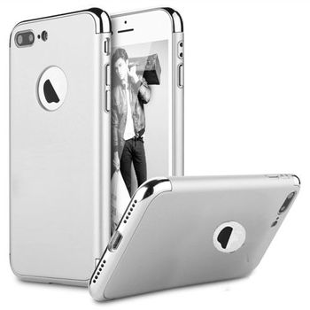 Husa telefon iphone 7 plus ofera protectie 3in1 ultrasubtire - silver matte