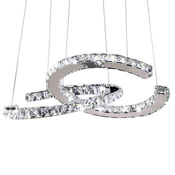 Candelabru modern loft, dormitor, sufragerie iluminat k9 crystals, led-uri, cc totulperfect