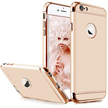 Husa telefon iphone 6/6s ofera protectie 3in1 ultrasubtire - gold