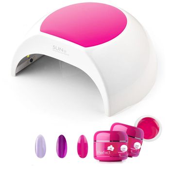 Set Manichiura Lampa Unghii LED Unghii 48W SunOne Profesionala Pink + 3 Geluri Uv Color TotulPerfect Case TotulPerfect Iphone
