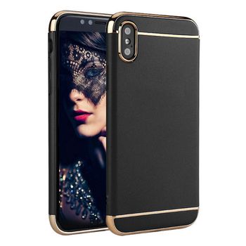 Husa telefon apple iphone xs, ofera protectie 3in1 ultrasubtire lux black