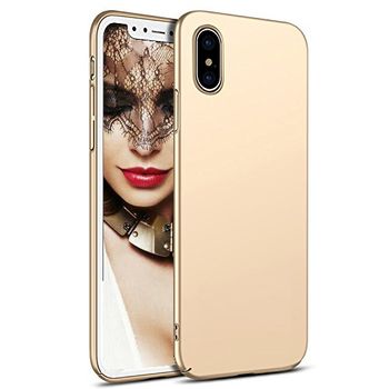 Husa telefon apple iphone 10, iphone x ofera protectie ultrasubtire silk gold