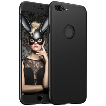 Husa telefon iphone 8 plus ofera protectie completa 3in1 ultrasubtire lux black matte