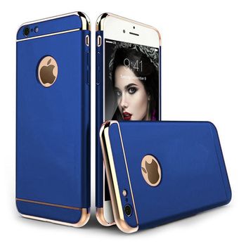 Husa telefon iphone 6plus /6s plus ofera protectie 3in1 ultrasubtire - imperial blue