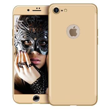 Husa telefon apple iphone 6/6s ofera protectie subtire 3in1 lux design gold + folie sticla