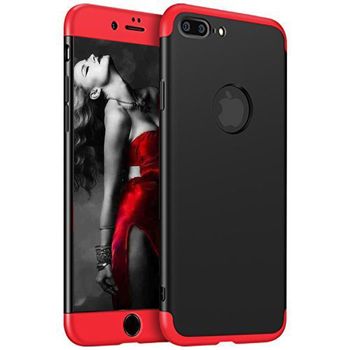 Husa telefon apple iphone 7 ofera protectie subtire 3in1 lux design red-black