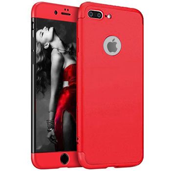 Husa telefon apple iphone 7 plus ofera protectie subtire 3in1 lux design red + folie sticla