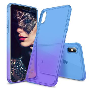 Husa telefon apple iphone 10, iphone x ofera protectie silicon ultrasubtire lux degree blue